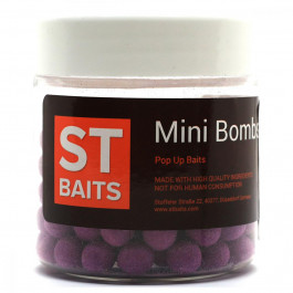   ST Baits Бойлы Mini Bombs Pop Ups «Squid & Strawberry Purple» 10mm 40g