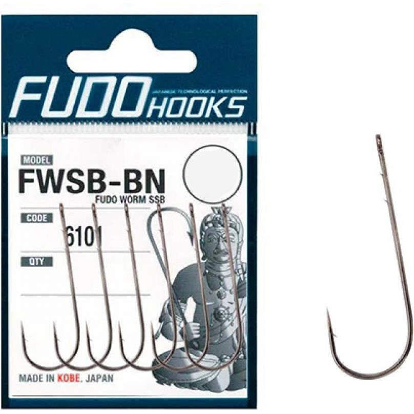 FUDO Hooks Worm FWSB SSB BN 6101 №1/0 / 6pcs - зображення 1