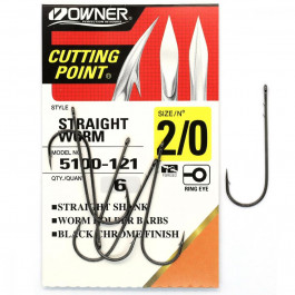   Owner Straight Worm / 5100 / №01 / 6pcs