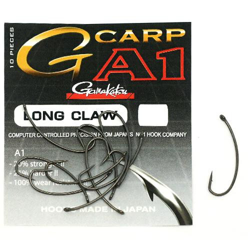 Gamakatsu A1 G-Carp Long Claw P.T.F.E. / Grey / №006 / 10pcs - зображення 1