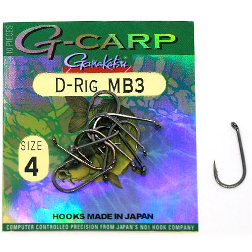 Gamakatsu G-Carp D-Rig MB3 Black №001 / 10pcs - зображення 1