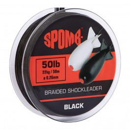   Spomb Braided leader / Black / 0.26mm 50m 22kg