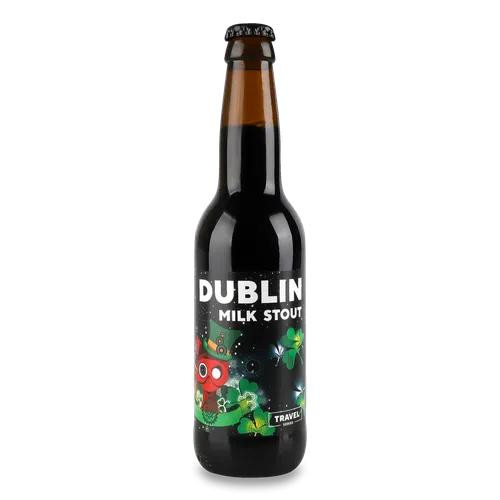 Red Cat Brewery Пиво  Travel Dublin Milk Stout темне нефільтроване, 0.33 л (4820253800037) - зображення 1