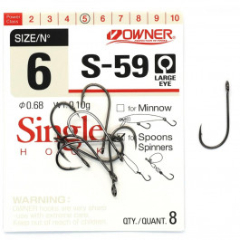   Owner 51580 Single Hook S-59 №6 (8pcs)