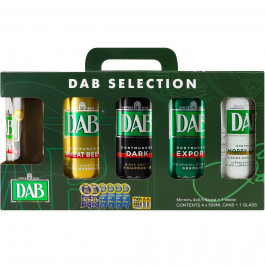   DAB-beer Пиво  Wheat+Dark+Export+Hoppy з/б 4*0,5 л +келих, 1 шт (4001982209227)