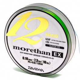   Daiwa Morethan 12 Braid Ex+Si / lime green / 0.08mm 135m 5.8kg (12695-008)