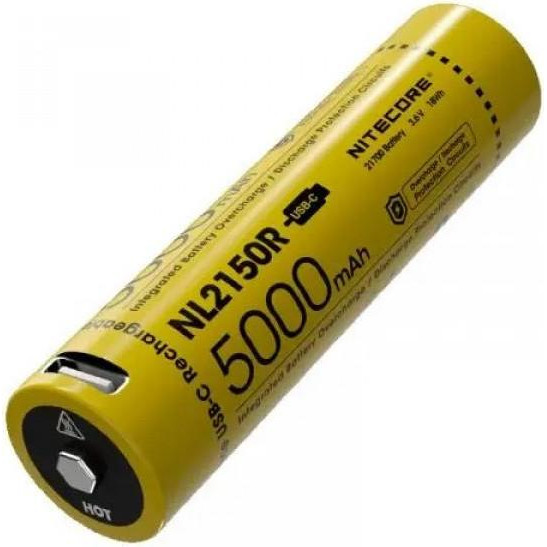 Nitecore 21700 5000mAh  Li-Ion 1шт (NL2150R) - зображення 1