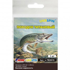   UKRSPIN Поводок титановый c вертлюгом (15cm 5kg) 1pcs