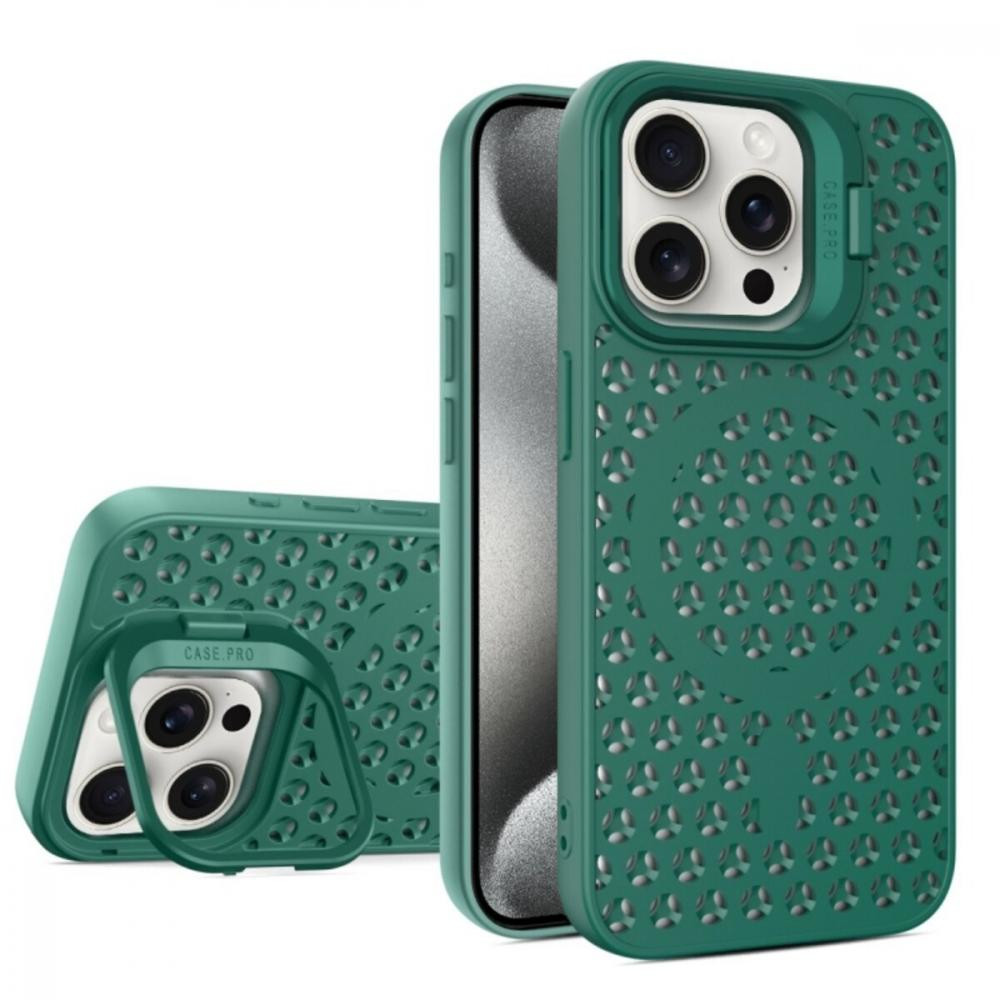 Cosmic Grater Stand for Apple iPhone 15 Pro Dark Green (GRASTiP15PDarkGreen) - зображення 1