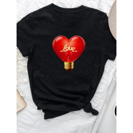   Love&Live Футболка  Bulb love LLP03036 2XL Чорна (LL2000000422480)