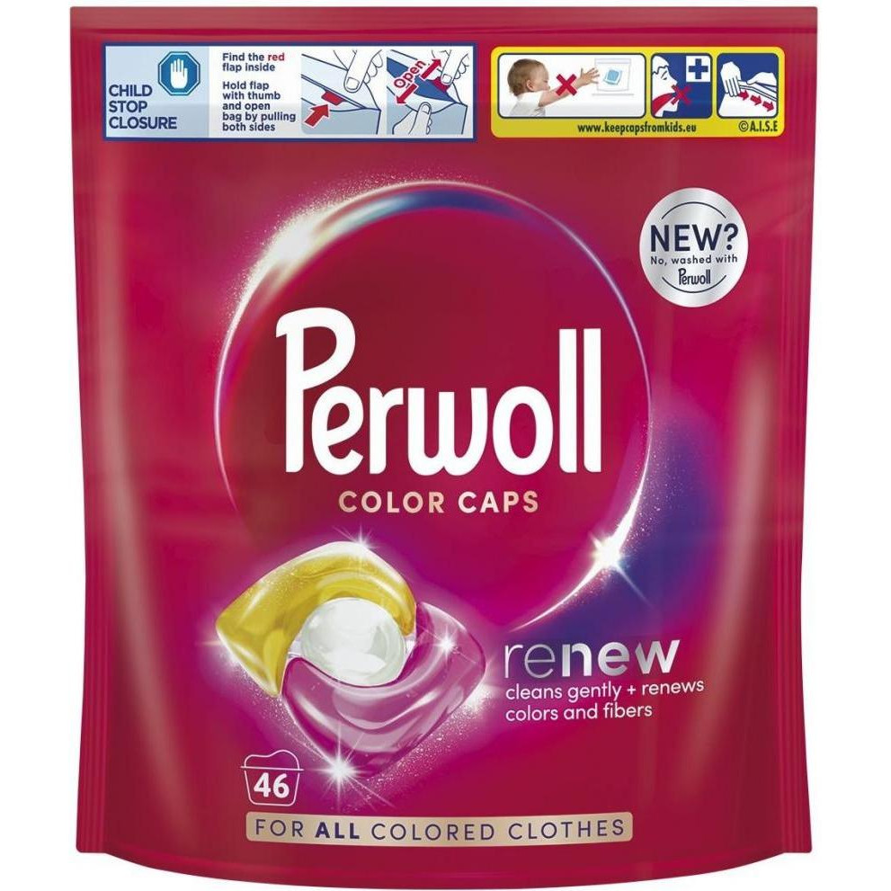 Perwoll Засіб для прання концентрований Color Caps Renew 46 шт. (9000101810417) - зображення 1