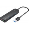 Vention 4-in-1 USB-A to USB3.0x3/2xTRS Audio Sound Card/Micro-B Power (CHIBF) - зображення 1