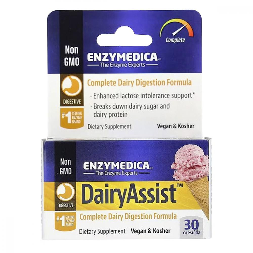 Enzymedica Ферменти для травлення лактози (DairyAssist) 30 капсул - зображення 1