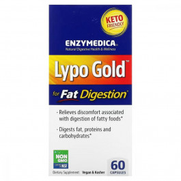   Enzymedica Ферменти для перетравлення жирів (Lypo Gold) 60 капсул