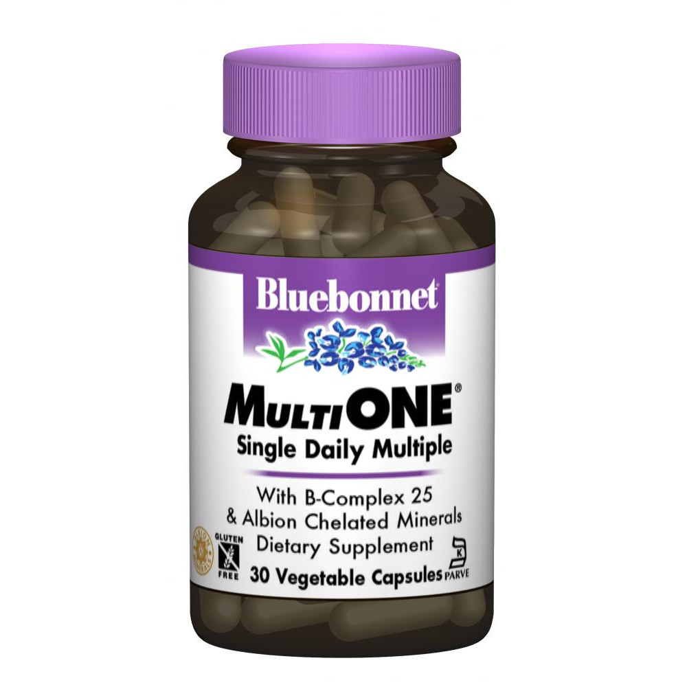 Bluebonnet Nutrition Мультивiтамiни з залiзом, MultiONE, , 30 гелевих капсул - зображення 1