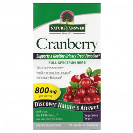   Natures Answer Клюква (Cranberry) 800 мг 90 капсул