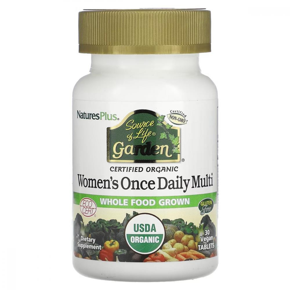 Nature's Plus Source of Life Garden Womens Once Daily Multi 30 tabs Органічні щоденні мультивітаміни для жінок - зображення 1