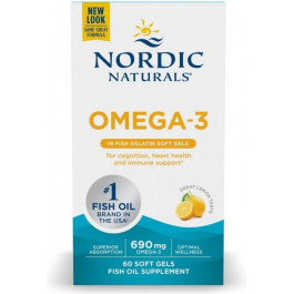   Nordic Naturals Омега-3 Nordic Naturals Lemon 1000 мг 60 гелевых капсул (NOR41760)