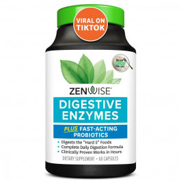   Zenwise Травні ферменти  Digestive Enzymes with Probiotics 60 капсул (ZNW72004)