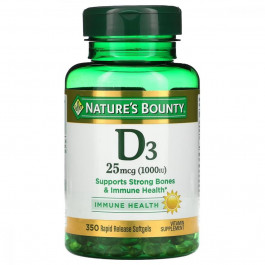   Nature's Bounty Вітамін D3  1000 МЕ 25 мкг 350 гелевих капсул (NRT30413)