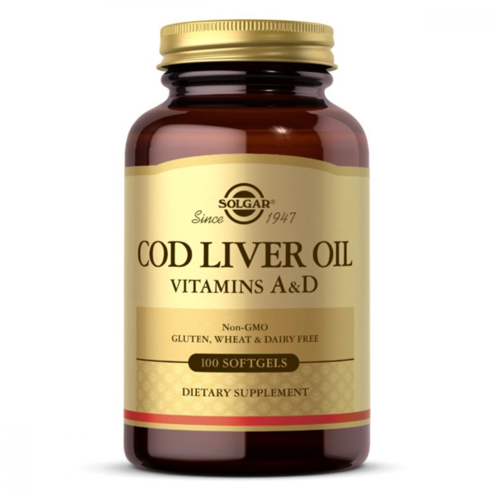 Solgar Вітаміни A і D з печінки норвезької тріски, Cod Liver Oil & (SOL00940) - зображення 1