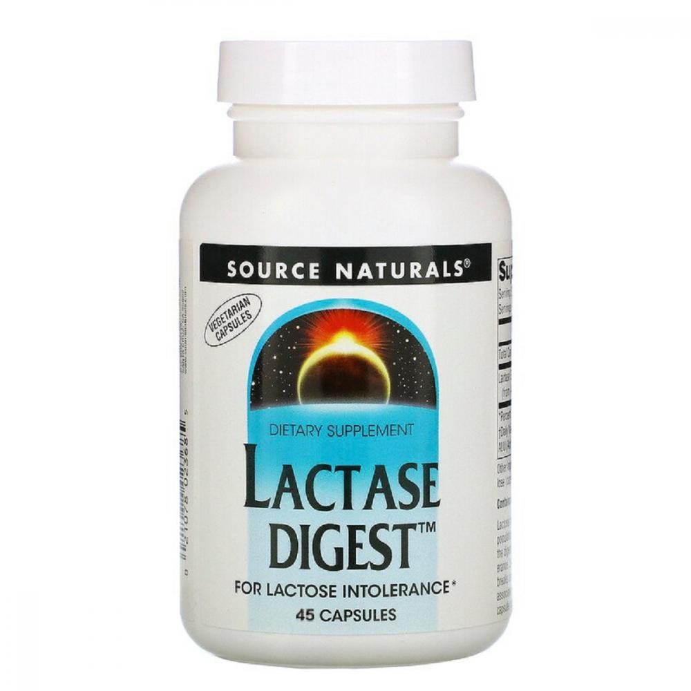 Source Naturals Лактаза, 30 мг, Lactase Digest, Source Naturals, 45 капсул - зображення 1