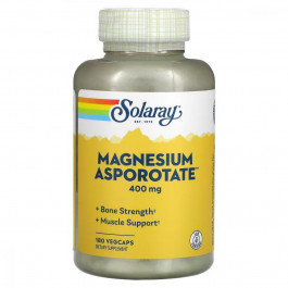   Solaray Аспартат Магния, Magnesium Asporotate, Solaray, 400 мг, 180 Капсул