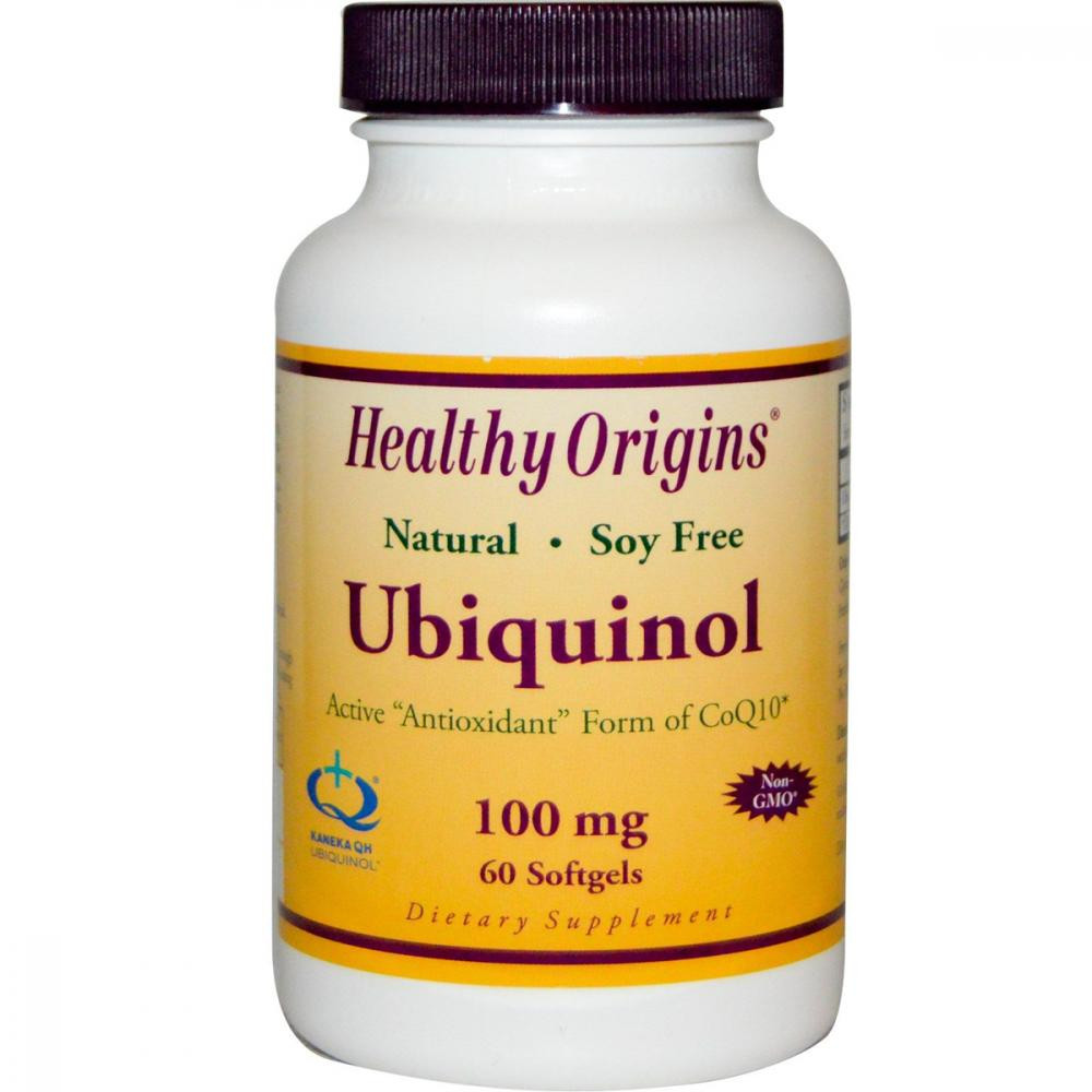 Healthy Origins Убихинол, Ubiquinol, Healthy Origins, 100 мг, 30 желатиновых капсул - зображення 1