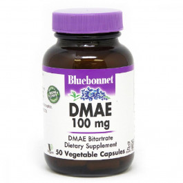   Bluebonnet Nutrition Диметиламиноэтанол, DMAE, 100 мг, Bluebonnet Nutrition, 50 растительных капсул