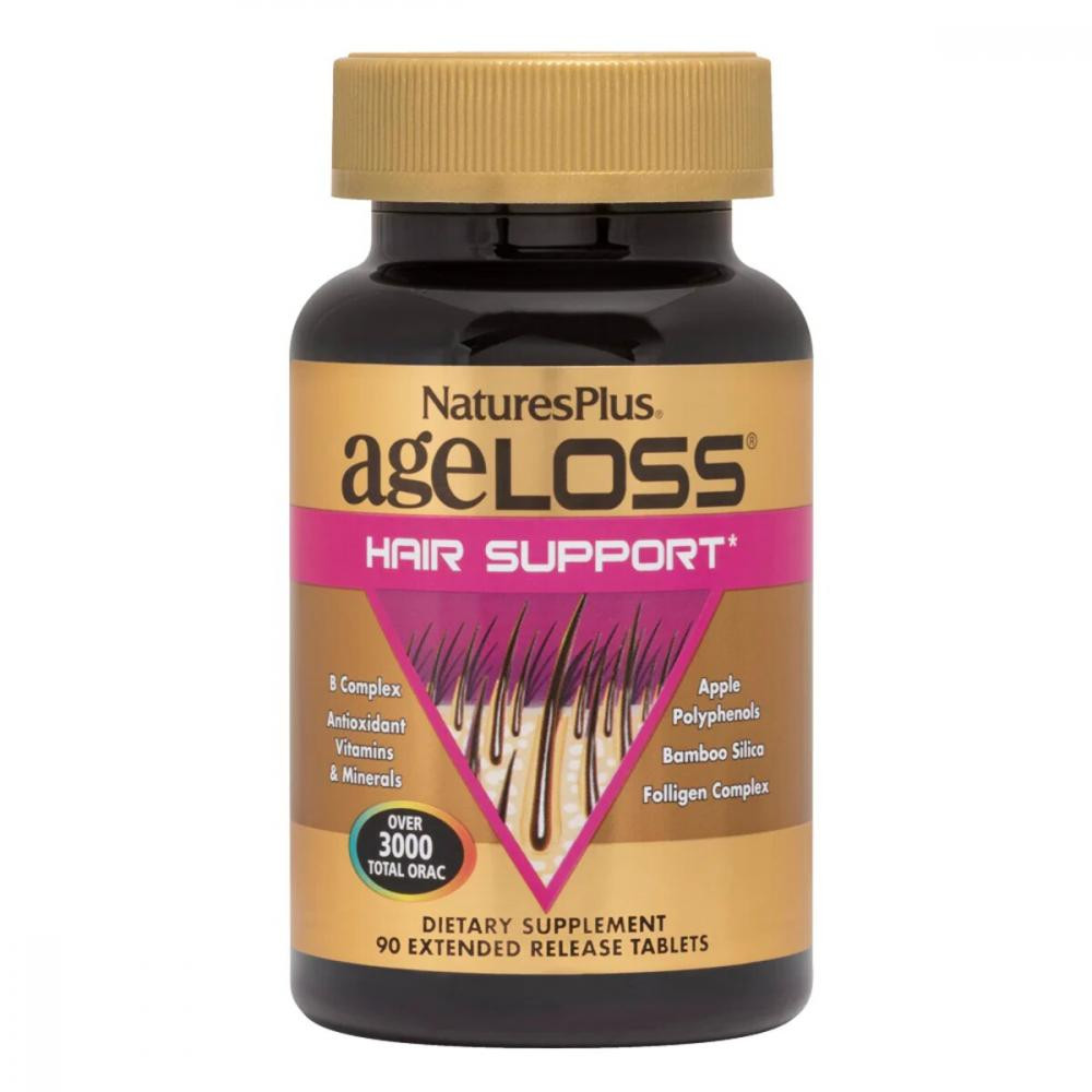 Nature's Plus Комплекс для волос AgeLoss, Hair Support, Nature's Plus, 90 таблеток - зображення 1