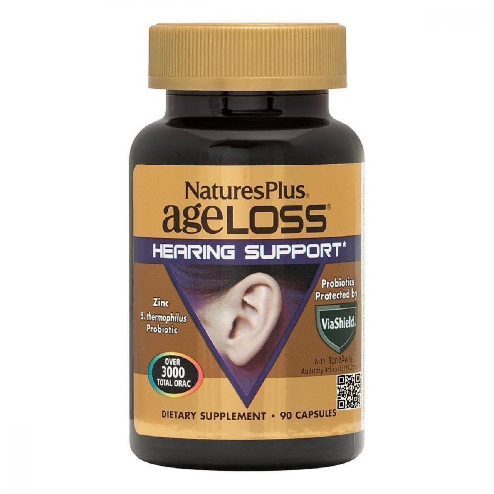 Nature's Plus Поддержка слуха AgeLoss, Hearing Support, Nature's Plus, 90 капсул - зображення 1