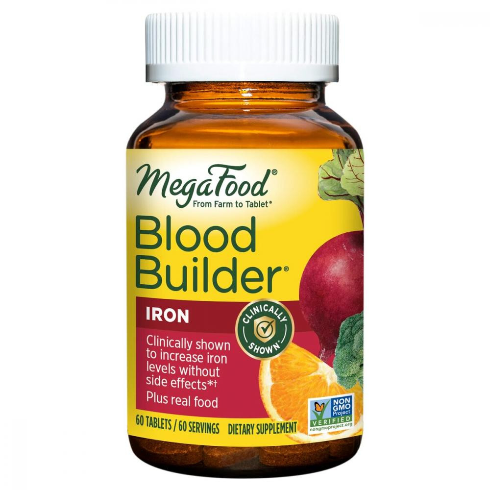 MegaFood Строитель крови, Blood Builder, MegaFood, 60 таблеток - зображення 1