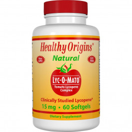   Healthy Origins Lyc-O-Mato 15 mg 60 softgels Ликопин из томатов на оливковом масле (HO15061-O)