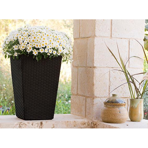 Keter Горщик для рослин  Medium Rattan Planter Brown (17192301) - зображення 1