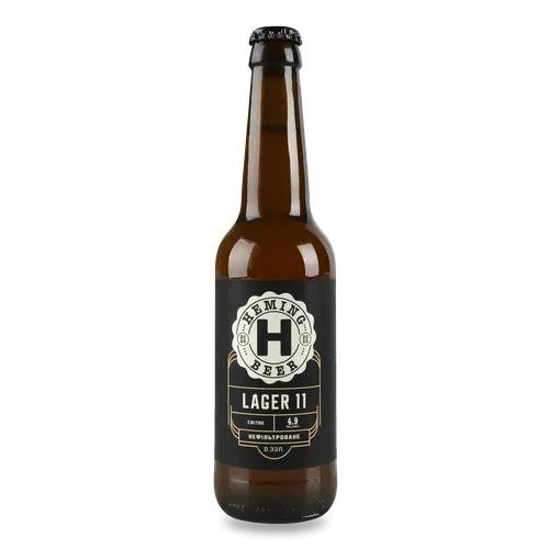 Heming Пиво  Lager 11 нефільтроване світле, 0.33 л (4820267130144) - зображення 1