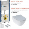 Geberit Duofix 458.126.00.1+Geberit Smyle Square Rimfre 500.683.00.2 - зображення 1