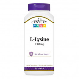   21st Century L-Lysine 1000 mg 90 Tablets