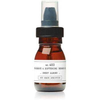 Depot No. 403 Pre-Shave&Softening Beard Oil олія перед голінням Sweet Almond 30 мл - зображення 1