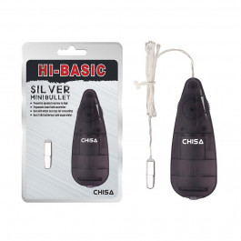   Chisa Novelties Hi-Basic Silver Mini Bullet Black (CH08523)