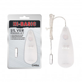   Chisa Novelties Hi-Basic Silver Mini Bullet White (CH08520)