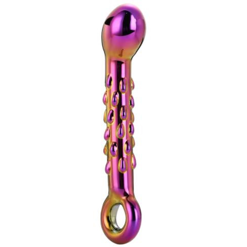 Dream toys Glamour Glass Ribbed G-Spot Dildo, радужный (8720365100680) - зображення 1