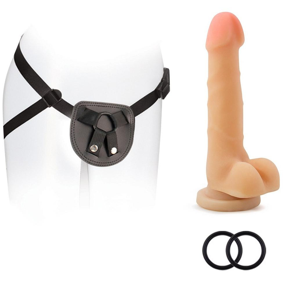 Blush Novelties Страпон SX For You Harness Kit With 7 Cock, телесный (735380802158) - зображення 1