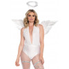 Leg Avenue Комплект аксесуарів ангела  Feather Angel Wings & Halo Accessory Kit білий: крила + німб (7147183923 - зображення 1