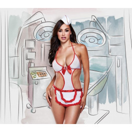   Baci NURSES NEGLIGEE WITH RED DETAILS AND HAT (BAC1234)