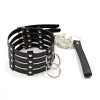 DS Fetish Collar with chain leash black (262402013) - зображення 1