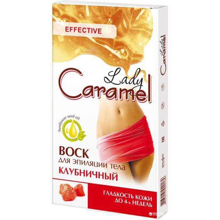 Lady Caramel Восковые полоски  для депиляции тела  клубника 16 шт (4823015920189) - зображення 1