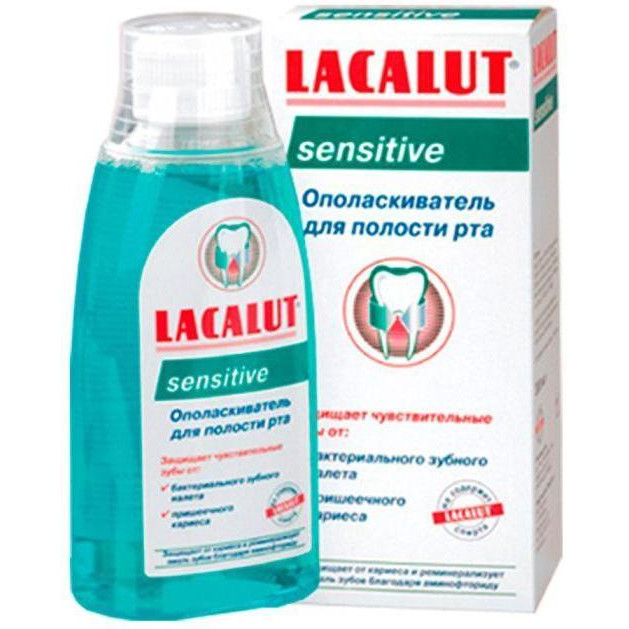 Lacalut Ополаскиватель для полости рта Lacalut sensitive 300 мл (4016369696507) - зображення 1