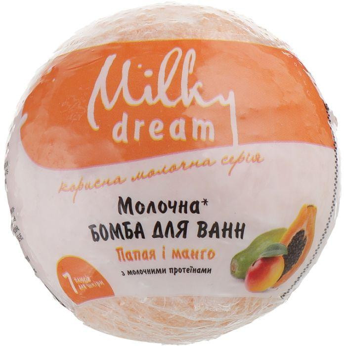 Milky Dream Бомбочка для ванни  Молочна Папая і манго з молочними протеїнами 100 г (4820205300639) - зображення 1