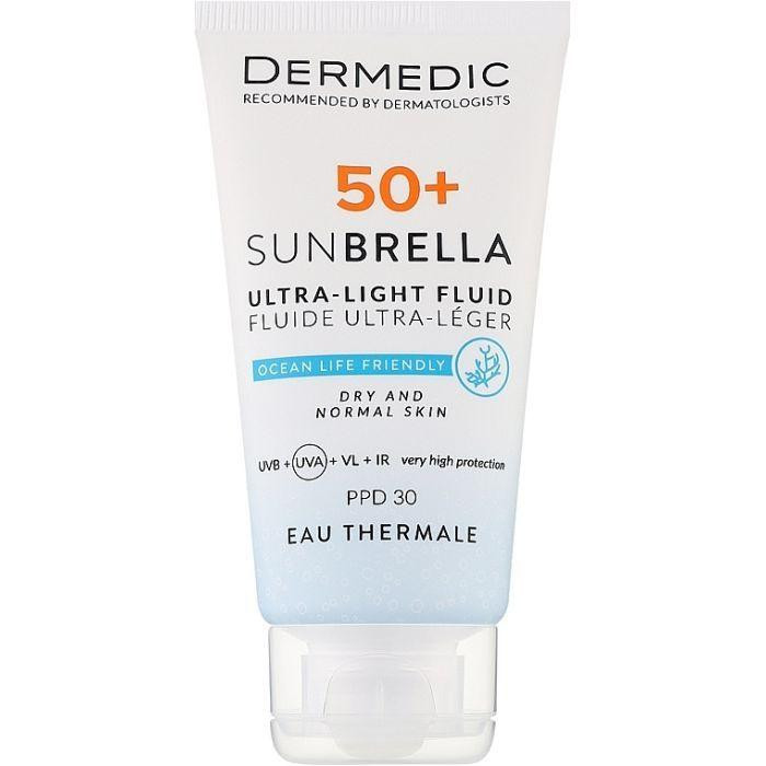 Dermedic Ультралегкий захисний флюїд  Sunbrella SPF 50+ для сухої та нормальної шкіри 40 мл (5901643177546) - зображення 1