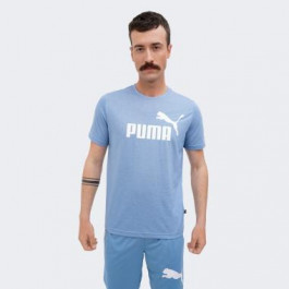   PUMA Блакитна чоловіча футболка  ESS Heather Tee 586736/20